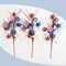 3 PCS Patriotic Artificial Picks White Blue Red Stars(22-inch Height)(1)